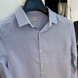Blue button up shirt